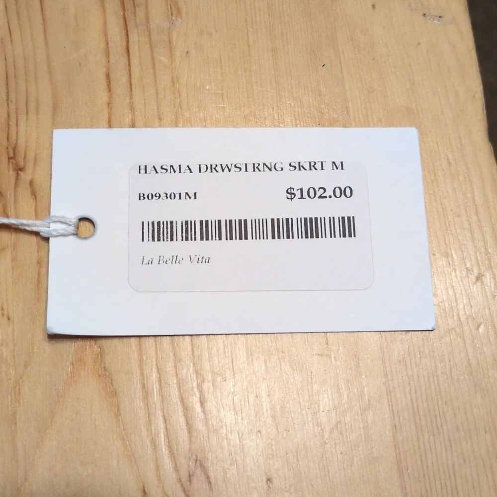 Tart Collections Hasma Oatmeal Drawstring Midi Skirt NWT High Low Raw Hem - Picture 9 of 14